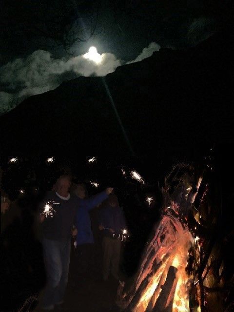 Bonfire and Sparklers